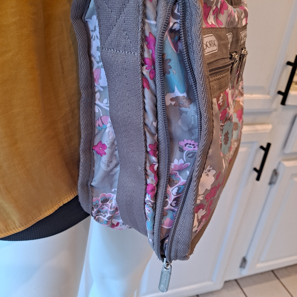LeSportsac Floral Crossbody Bag - Pink, Blue, Brown - Picture 4 of 11